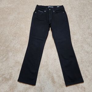 Levi's 505 Jeans Women 4S Black Mid Rise Straight Leg